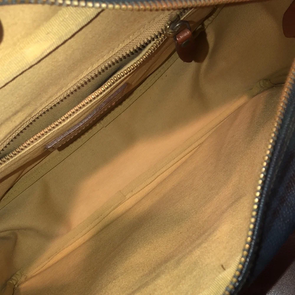 RALPH LAUREN Black Watch Plaid Crossbody Computer Laptop Messenger Bag 1980-90